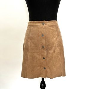 Sz 0 Aritzia WILFRED FREE Centinela Faux Suede Mini Skirt